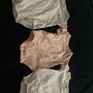 3-Piece Baby Bodysuit Set in Light Pink